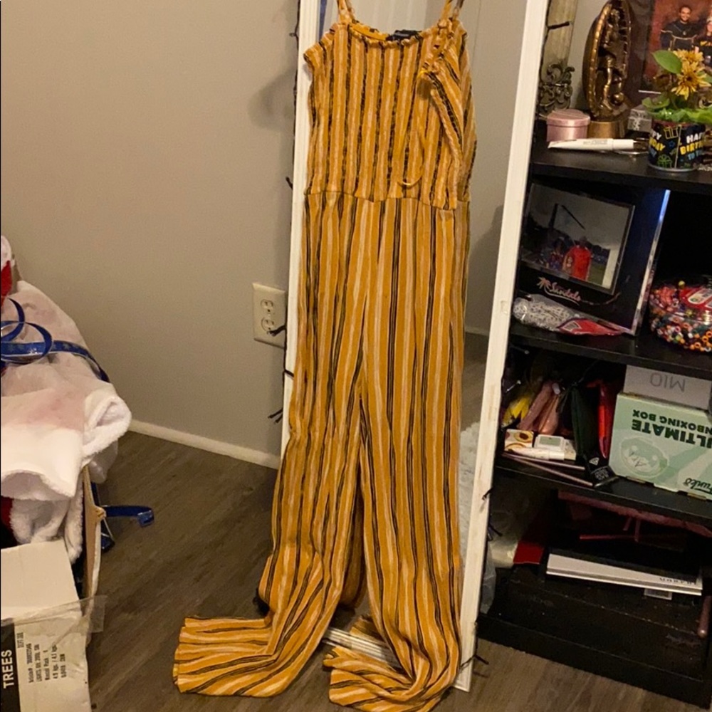 yellow jumpsuit